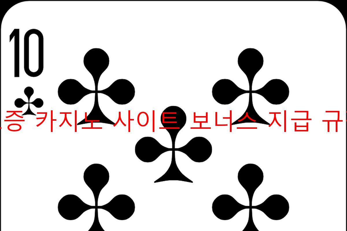 보증 카지노 사이트 보너스 지급 규정