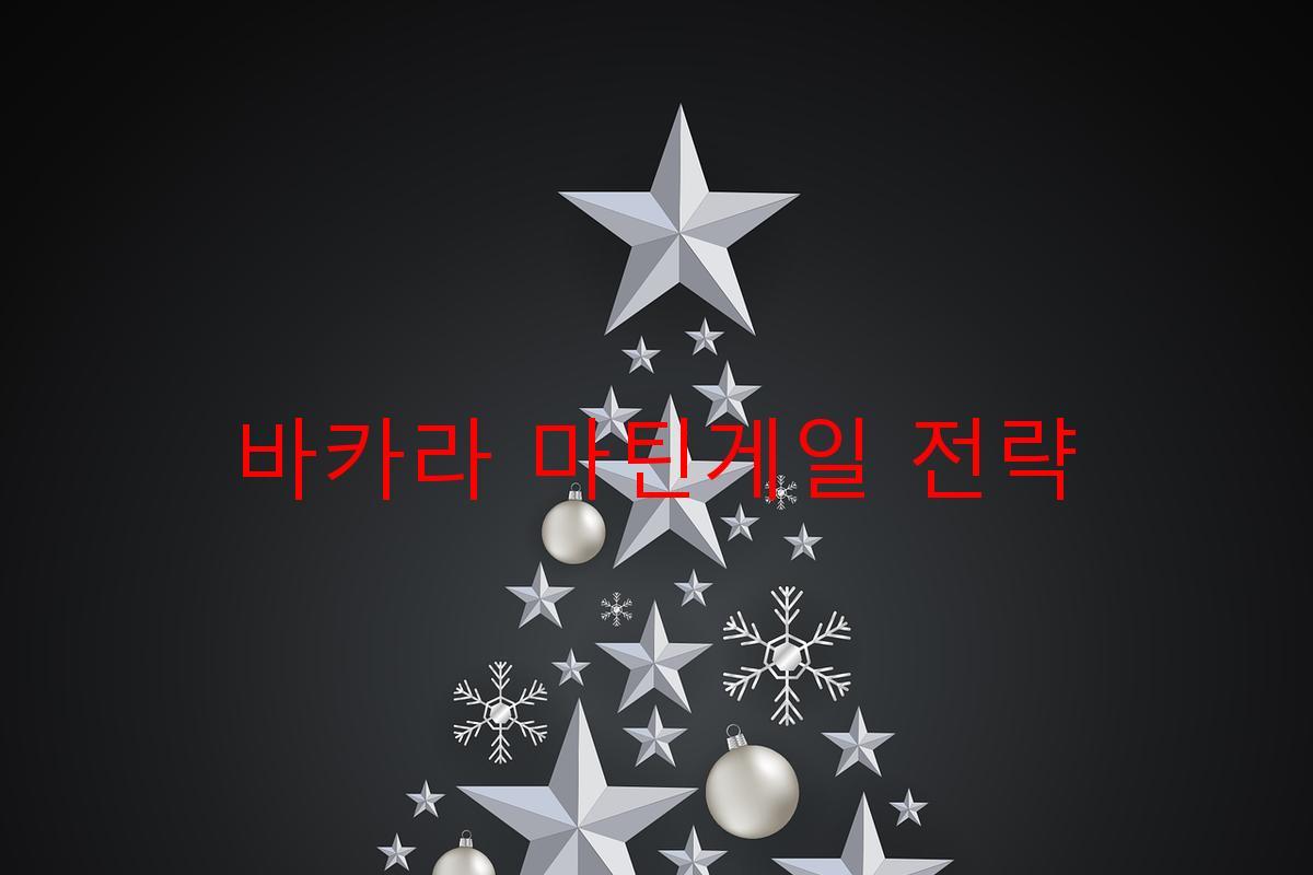 바카라 마틴게일 전략