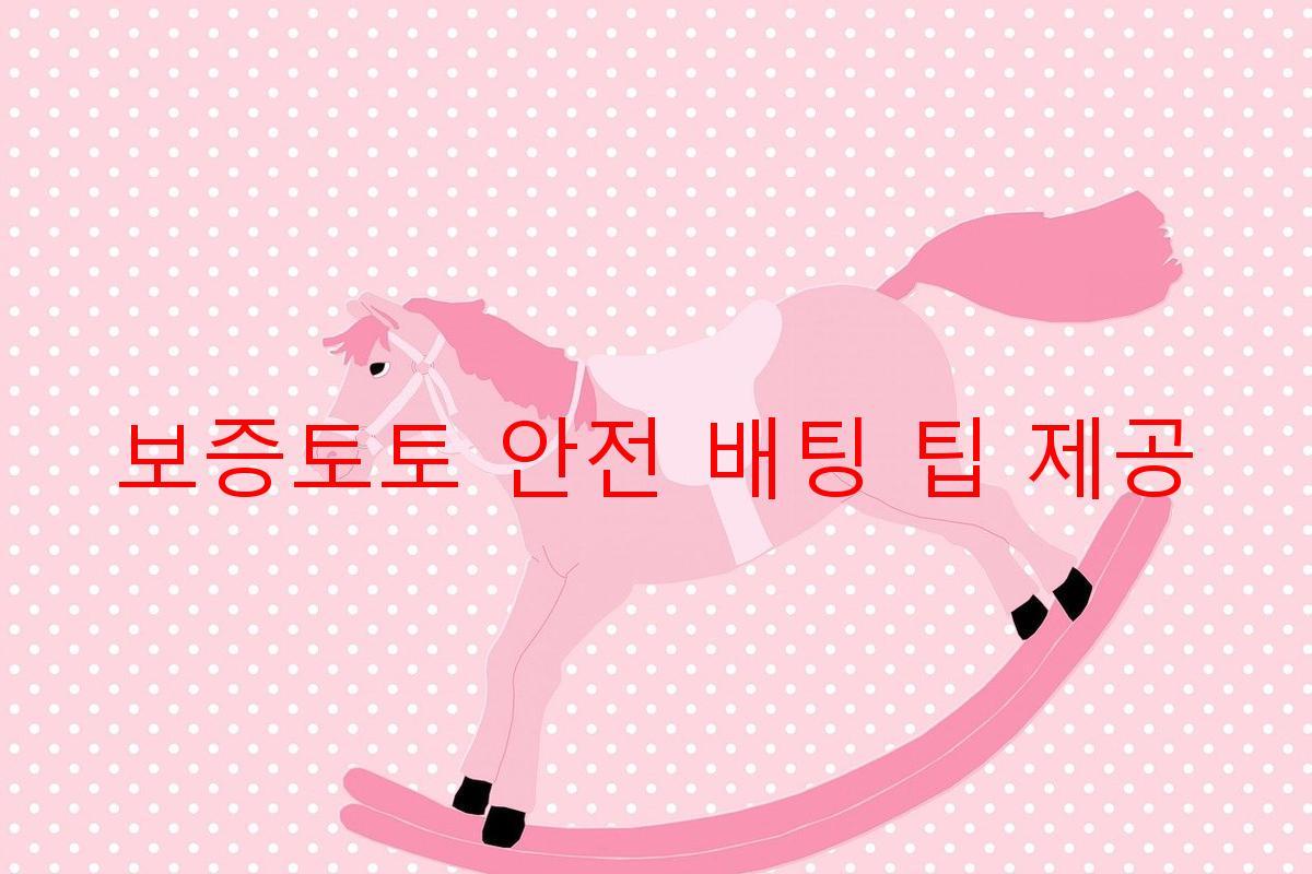 보증토토 안전 배팅 팁 제공
