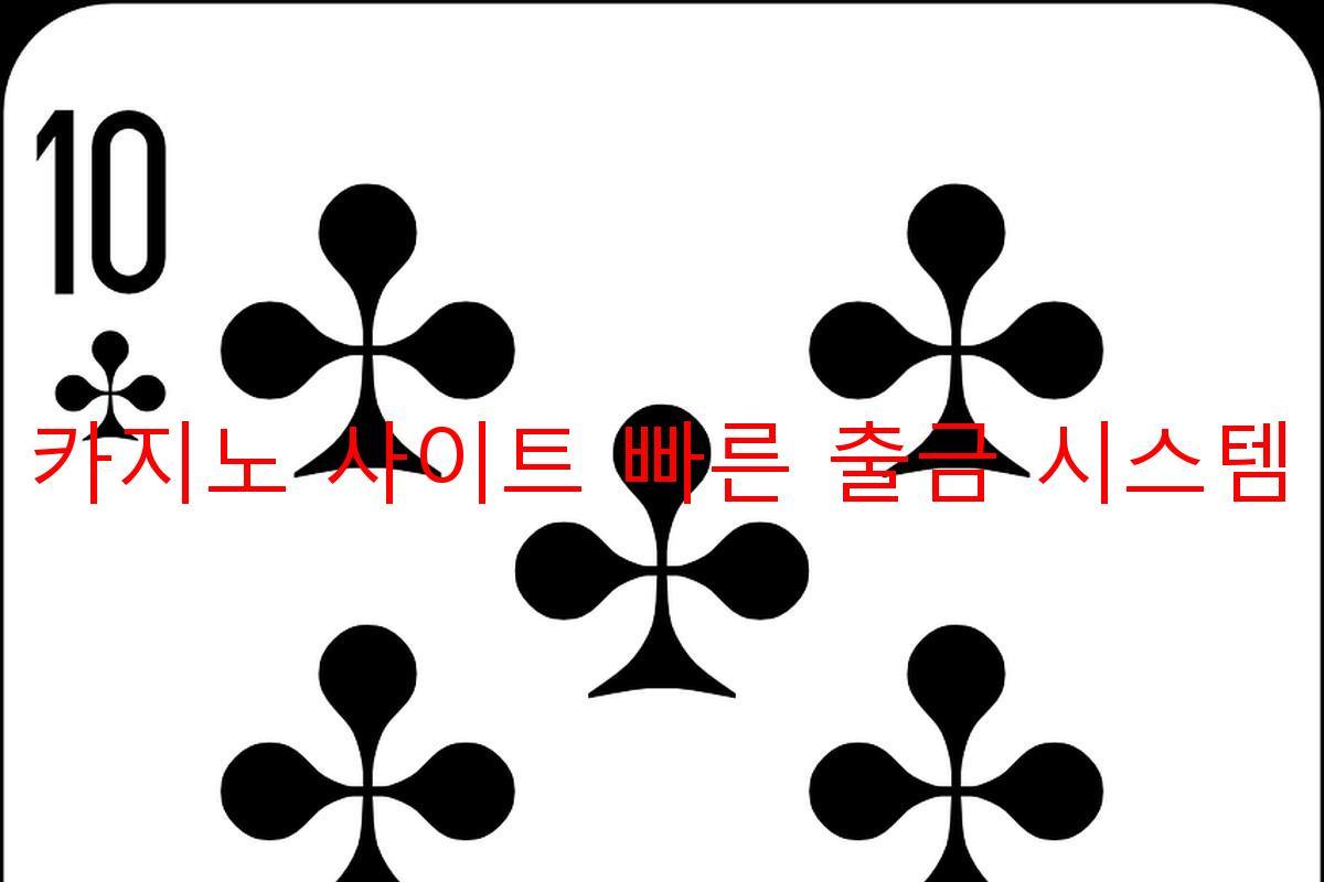 보증 카지노 사이트 빠른 출금 시스템 제공