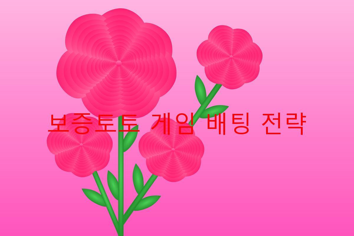 보증토토 게임 배팅 전략