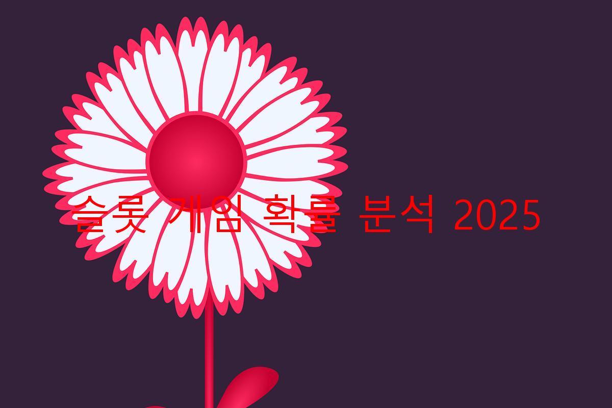 슬롯 게임 확률 분석 2025