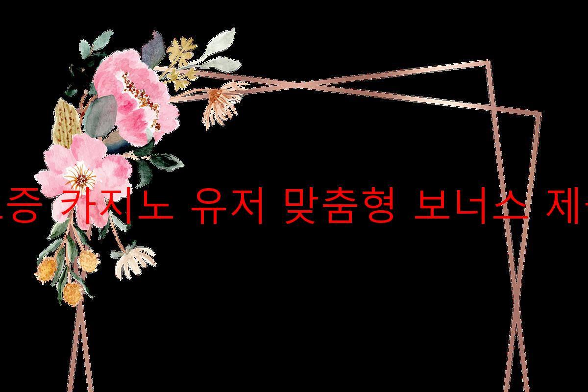 보증 카지노 유저 맞춤형 보너스 제공