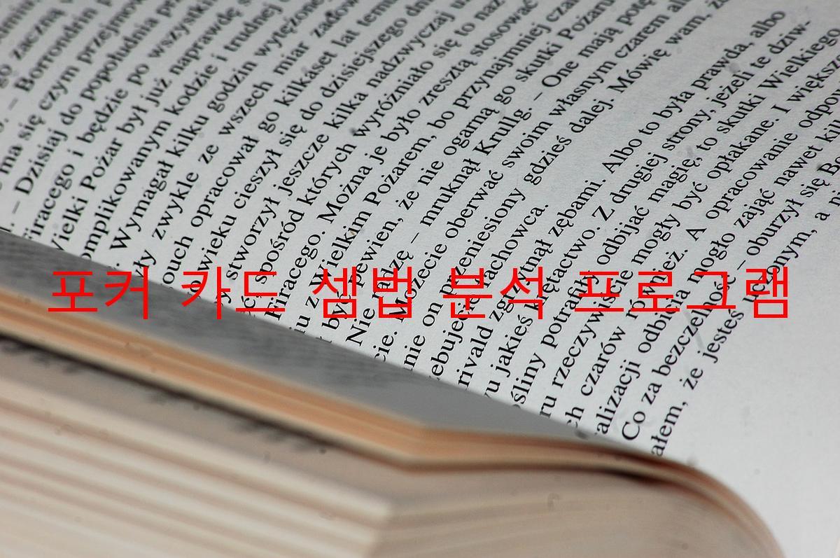 포커 카드 셈법 분석 프로그램