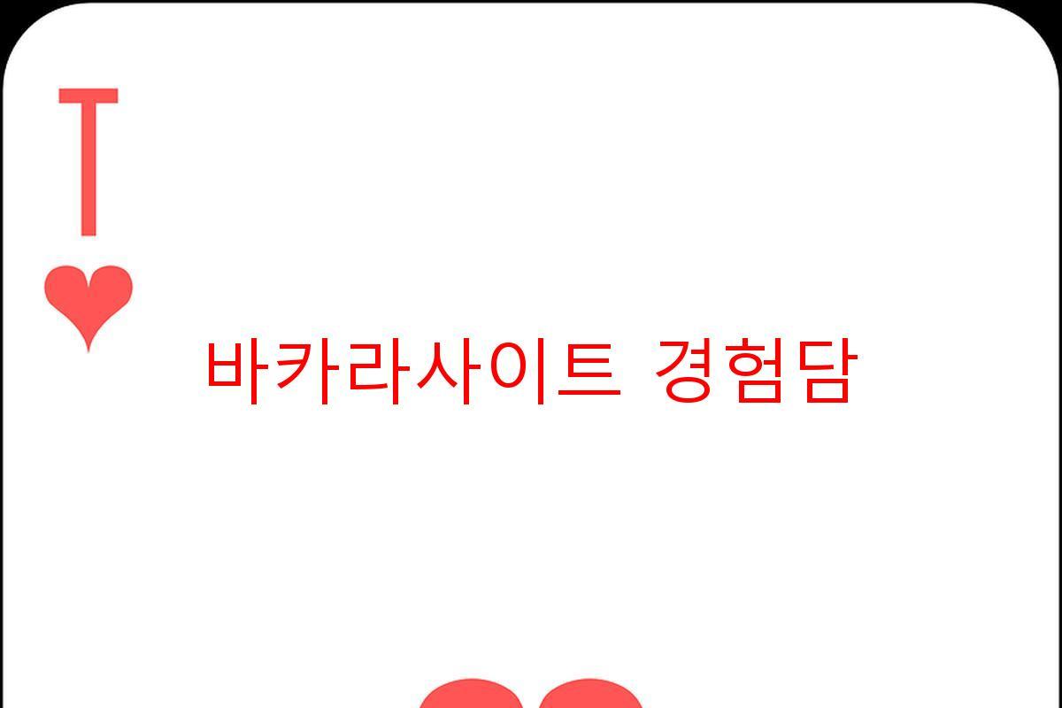 바카라사이트 경험담