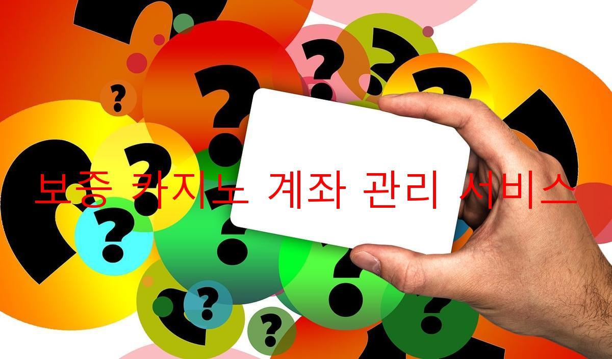 보증 카지노 계좌 관리 서비스