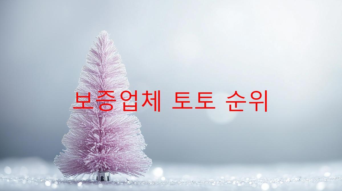 보증업체 토토 순위