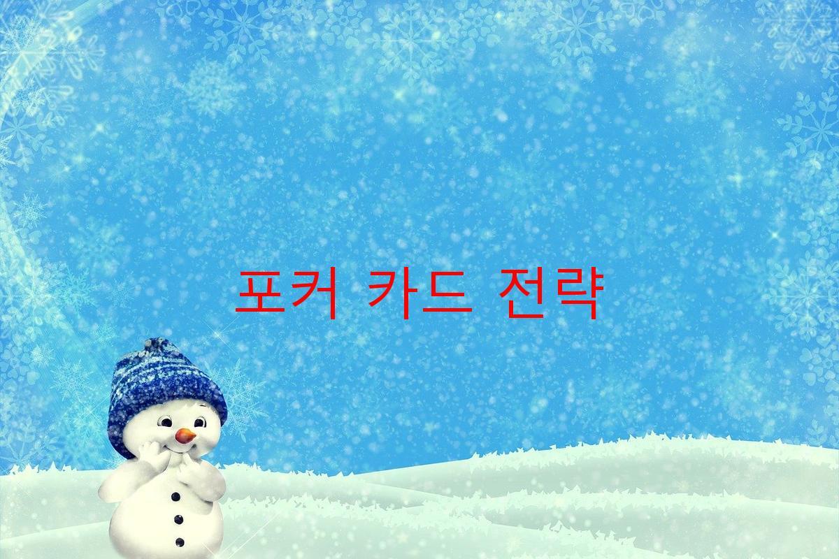 포커 카드 전략