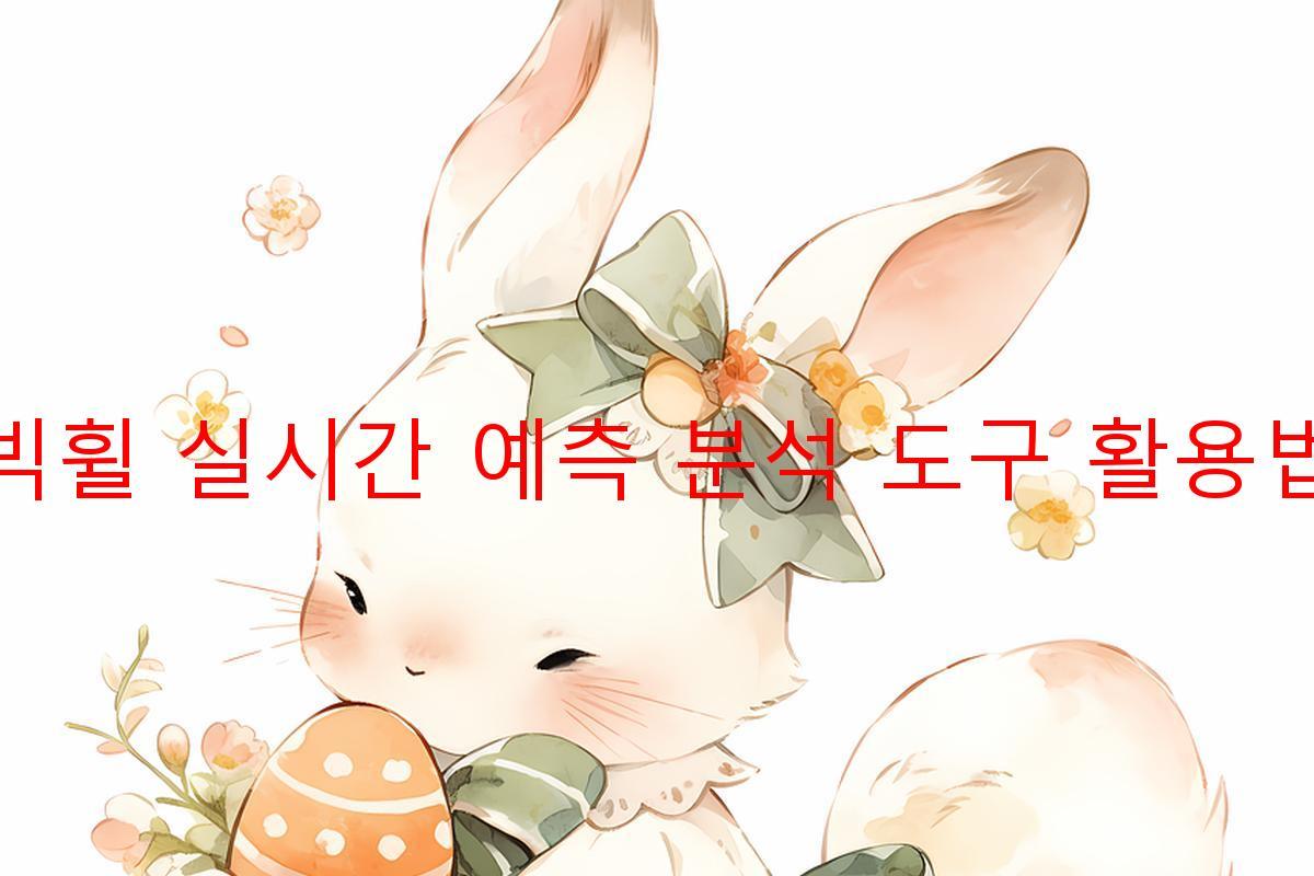 빅휠 실시간 예측 분석 도구 활용법