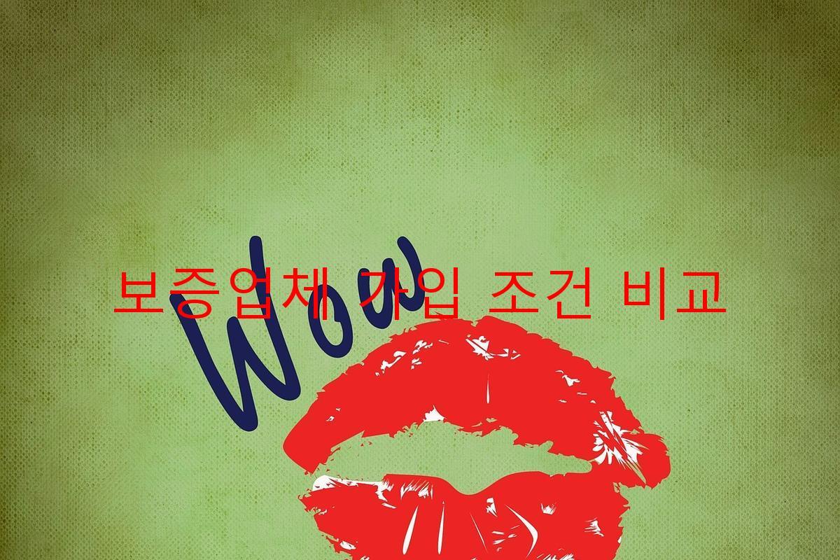 보증업체 가입 조건 비교