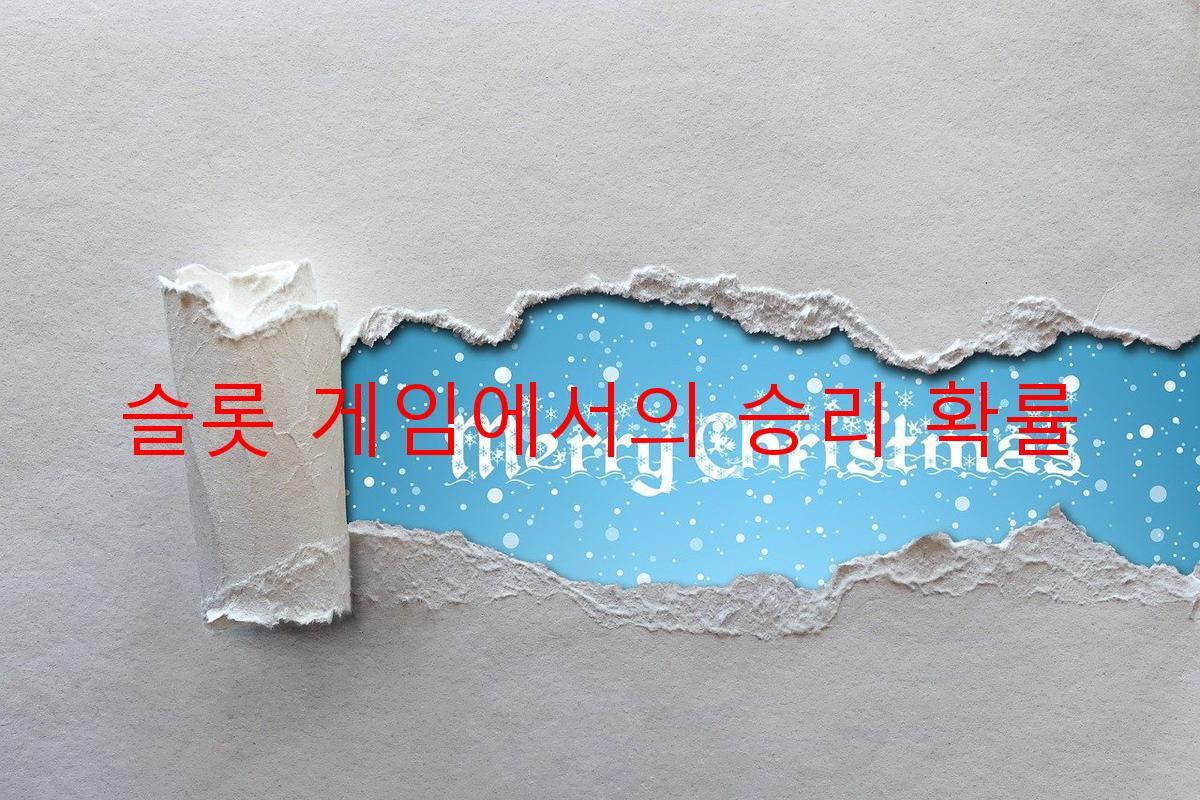 슬롯 게임에서의 승리 확률