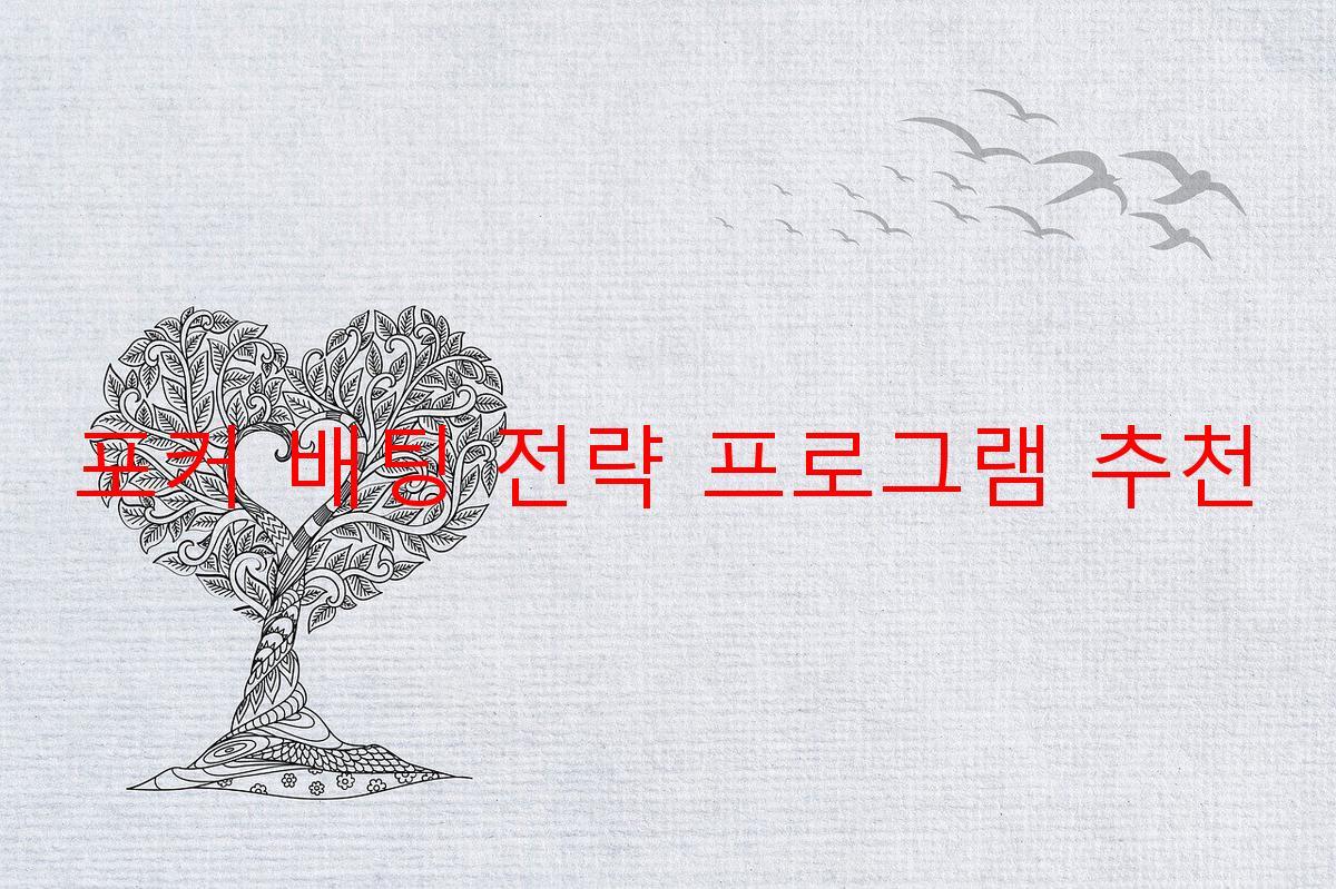 포커 배팅 전략 프로그램 추천