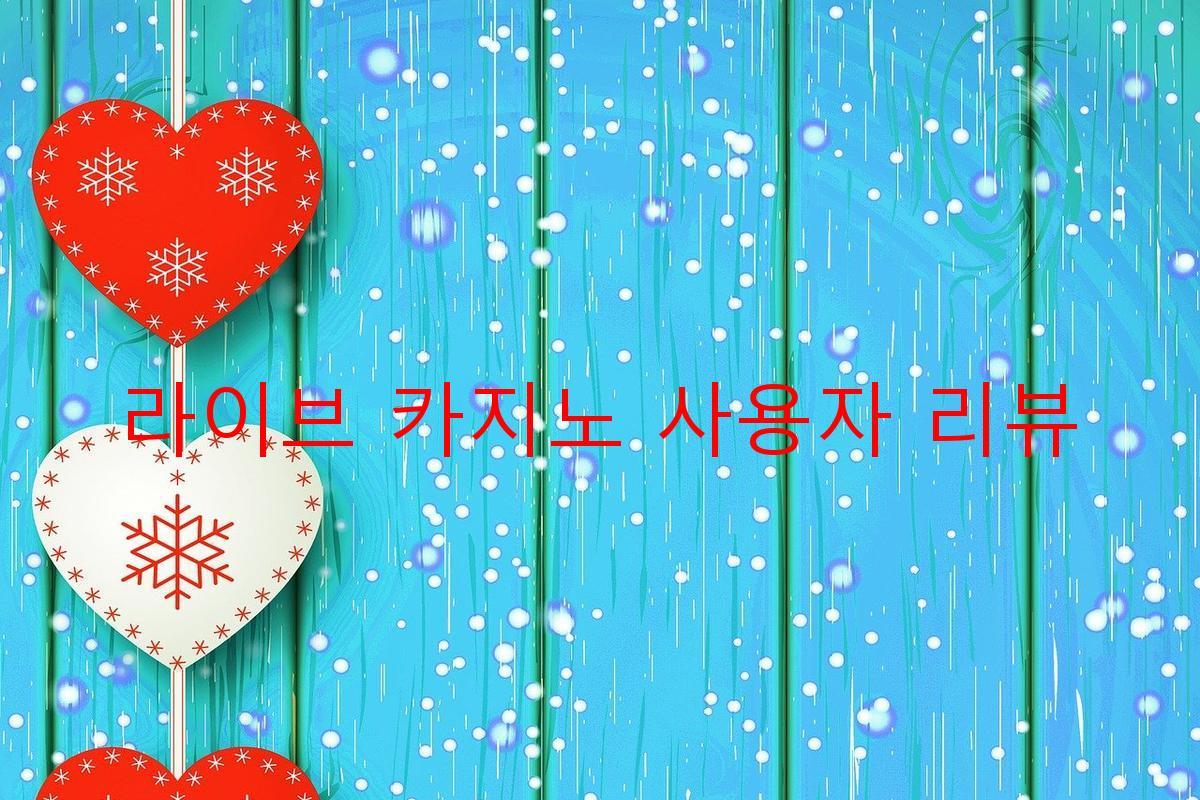 라이브 카지노 사용자 리뷰