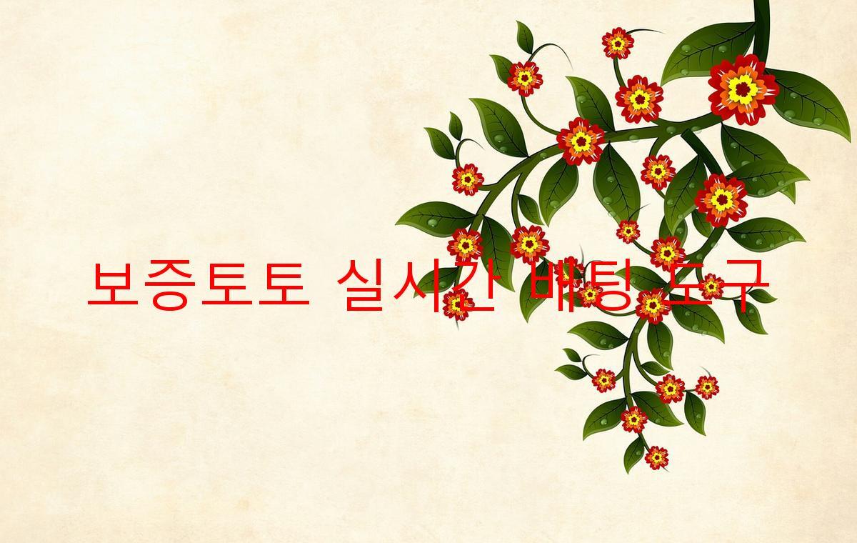 보증토토 실시간 배팅 도구