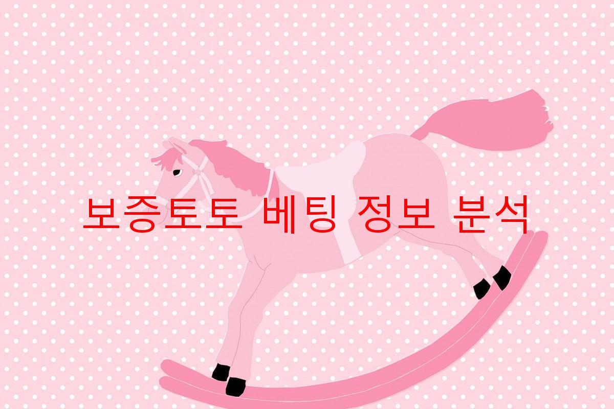 보증토토 베팅 정보 분석