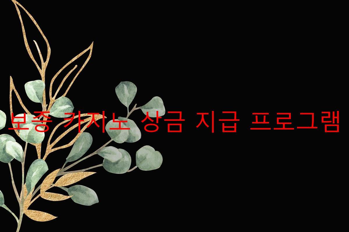 보증 카지노 상금 지급 프로그램