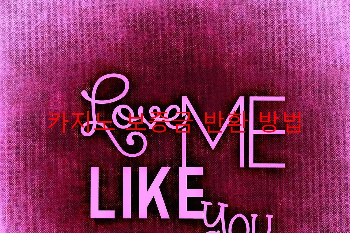 카지노 보증금 반환 방법