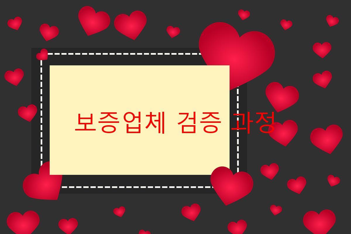 보증업체 검증 과정