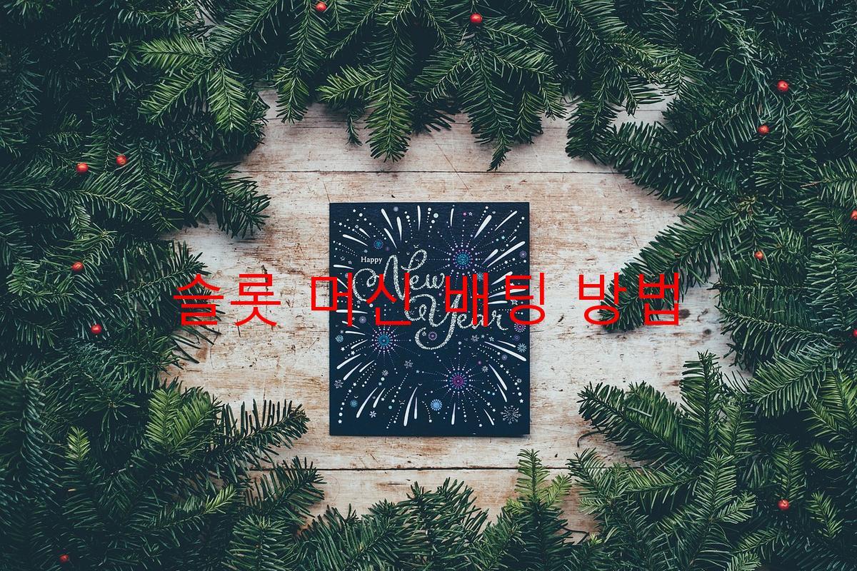 슬롯 머신 배팅 방법