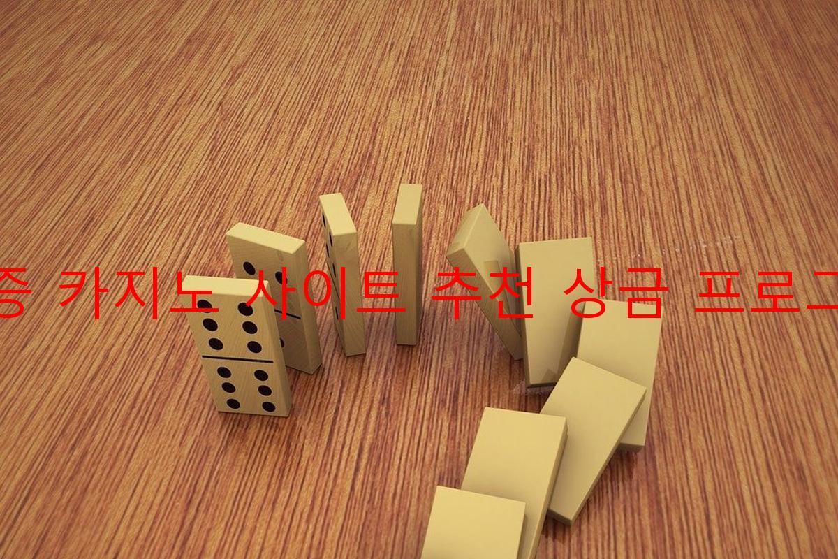 보증 카지노 사이트 추천 상금 프로그램