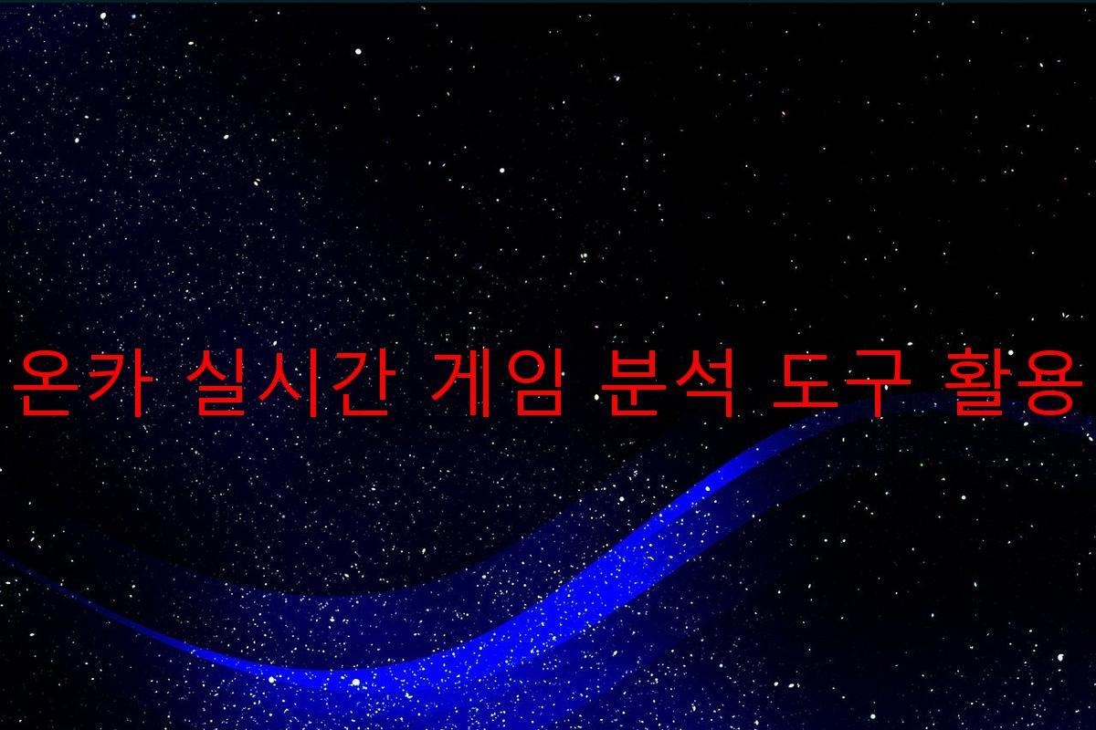 온카 실시간 게임 분석 도구 활용