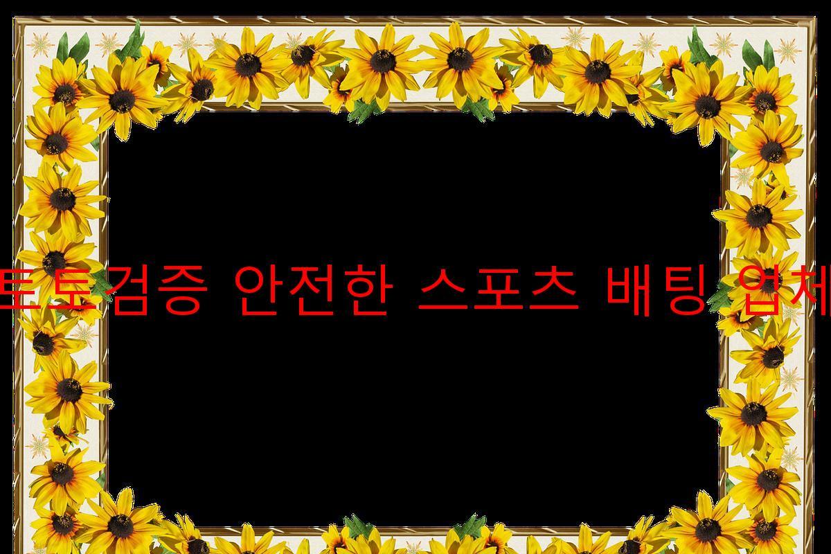 토토검증 안전한 스포츠 배팅 업체