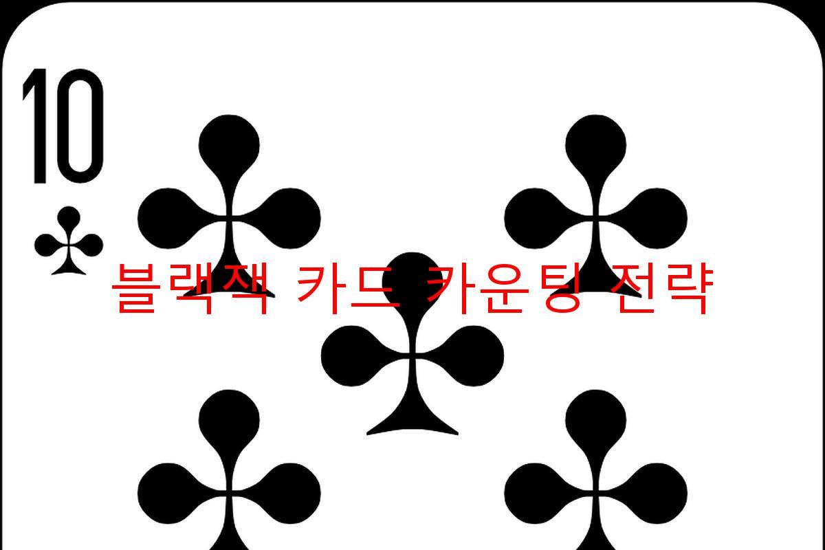 블랙잭 카드 카운팅 전략