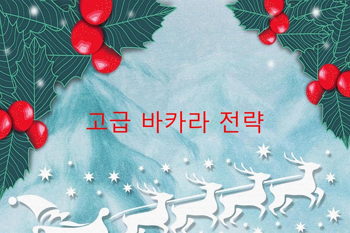 고급 바카라 전략