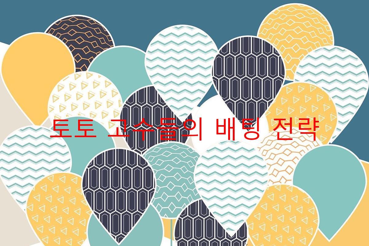 토토 고수들의 배팅 전략