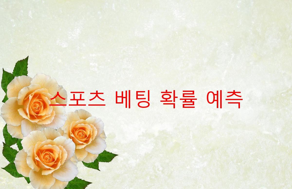 스포츠 베팅 확률 예측