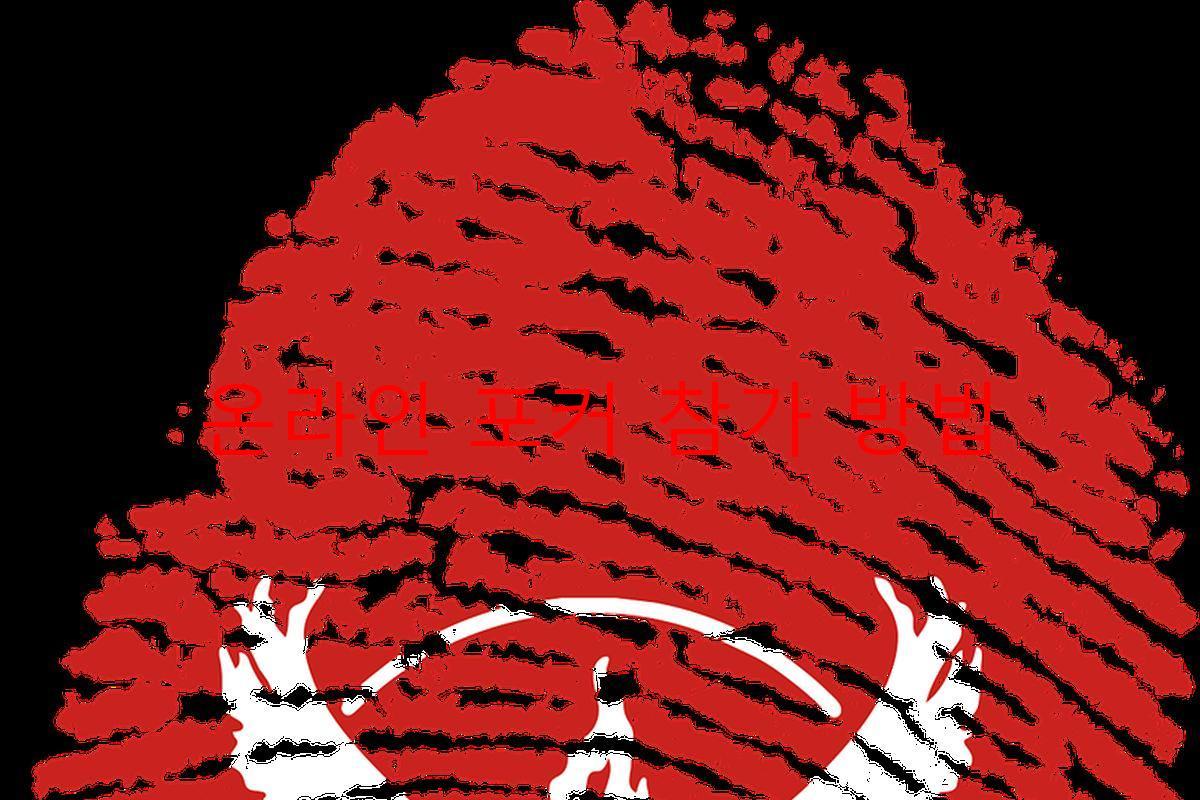 온라인 포커 참가 방법